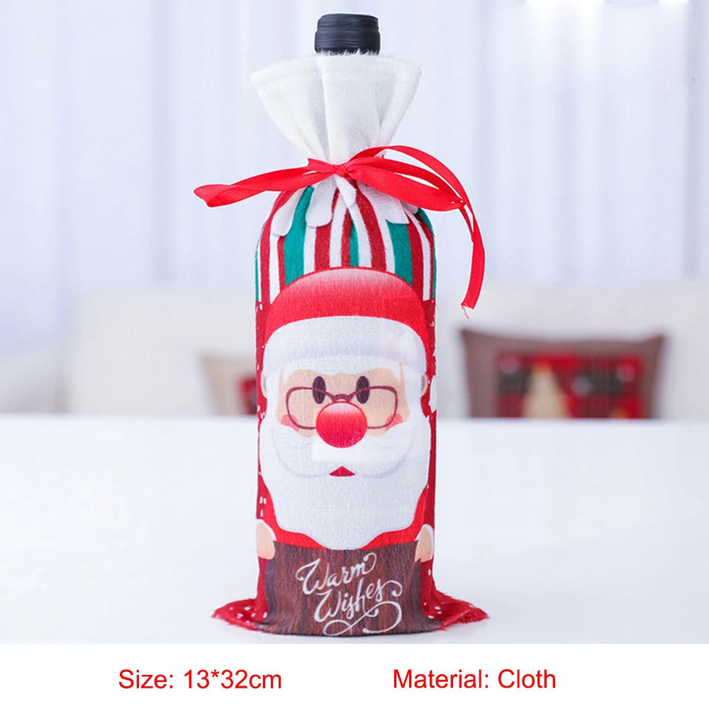 44 стиль Рождественская крышка для бутылки с красным вином сумки для домашнего украшения сумки для хранения Рождественский подарок покрытие для бутылки в виде Санта-Клауса Прямая поставка - Цвет: Santa Claus 05