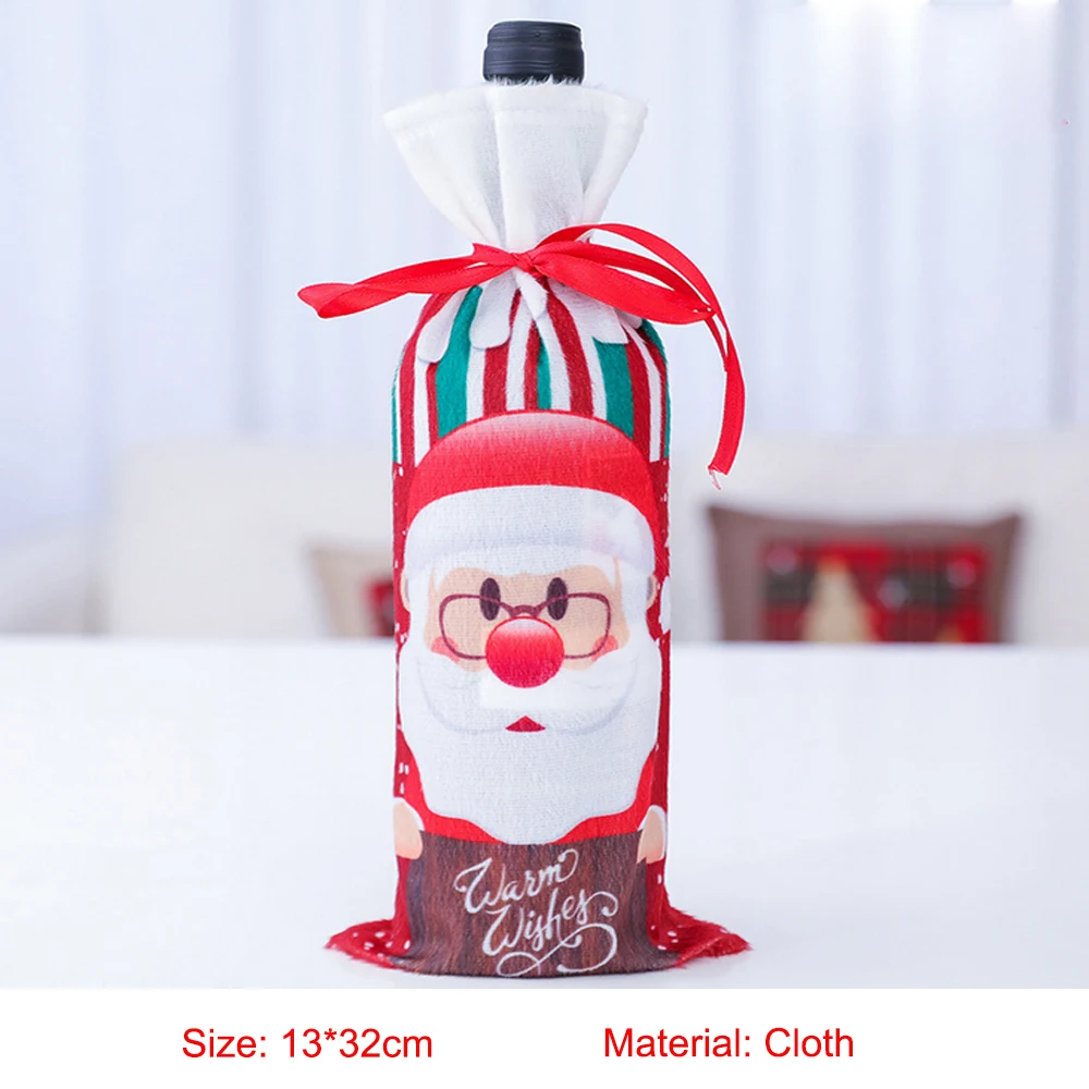 Santa Claus 05 44 стиль Рождественская крышка для бутылки с красным вином сумки для домашнего украшения сумки для хранения Рождественский подарок покрытие для бутылки в виде Санта-Клауса Прямая поставка - Цвет: Santa Claus 05
