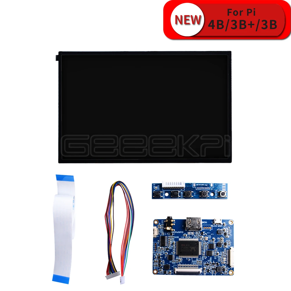 GeeekPi 10,1 дюймов 1280*800 ЖК-экран дисплей DIY комплект HDMI монитор TFT lcd 5V 1A для Raspberry Pi 4 B все модели