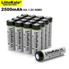 1-10 Uds Liitokala AA de 1,2 V 2500mAh Ni-MH batería recargable aa para pistola de temperatura ratón de control remoto juguete baterías ► Foto 3/5