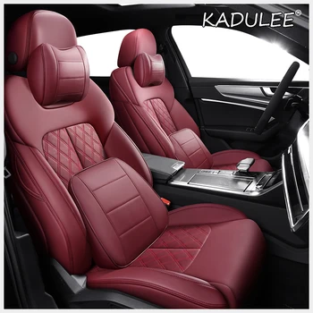 

KADULEE Custom Leather car seat covers For Jaguar XJ XF XE E-PACE XFL XEL Automobiles Seat Covers car seats protector