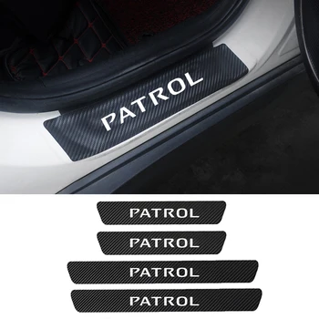 

4pcs for Nissan Patrol Y60 Y61 Y62 Car PU Leather Door Sill Guard Protector Stickers Welcome Pedals Anti Scratch Accessories