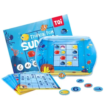 

Zhenwei Number Cubes Table Game for Kids, Educational Board Games Magnetic Fish Tank Sudoku Number Game