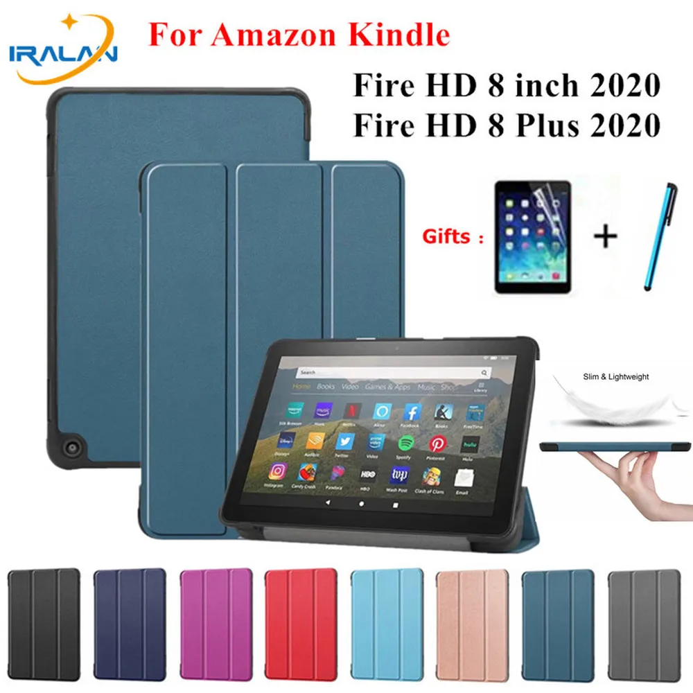 Новинка чехол для Amazon Kindle Fire HD 8 2020 Магнитный Тонкий кожаный подставка kindle fire Plus