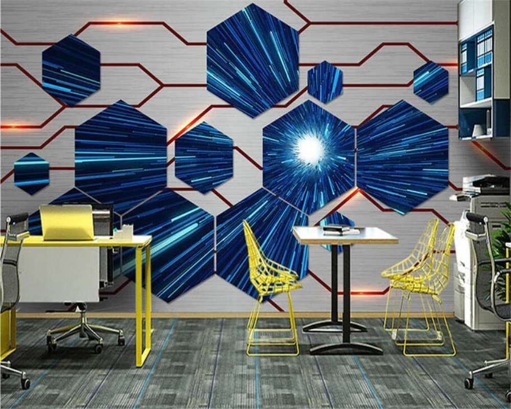 

beibehang Customized modern circuit board fashion internet cafe office front desk background personality wallpaper papier peint
