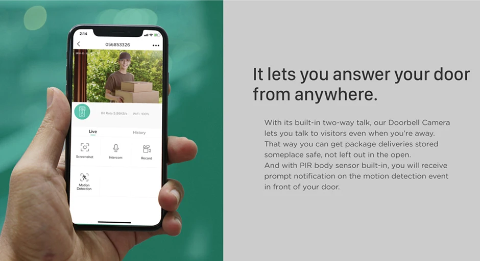 Tuya беспроводной WiFi 1080P видео дверной звонок с батареей и колокольчиком с Amazon alexa google Assistant домашний монитор безопасности