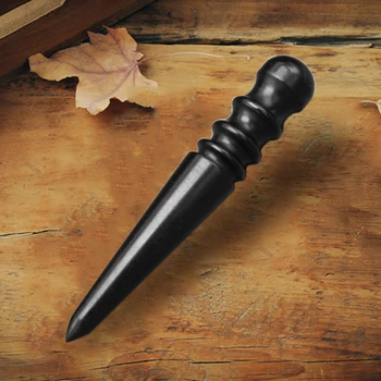 

Leather Slicker 14cm Black Wood Leather Polished Rods Edge Grinding Set DIY Handmade Wood Edge Slicker Leather Craft Tools