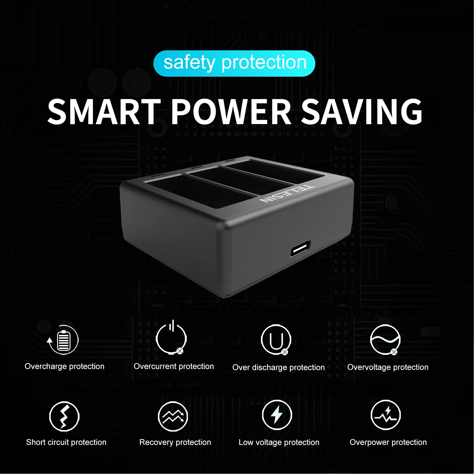 TELESIN GP-BCG-902 Camera Battery Charger description image 7