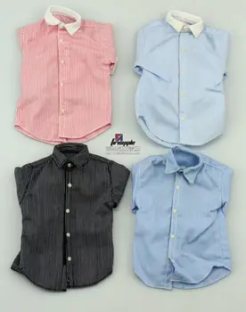 

Clothes Stripe Formal wear Business Casual Shirt Model Black/Blue/Red Colors 1/6 Male Figure Accessory for 12'' Action Figure