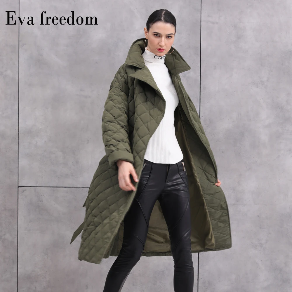 Goedkoop 90% eendendons warme Parka jas winter mode merk dikke warme donsjack vrouwelijke over de knie lange donsjack met riem F330