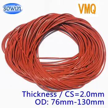 

20Pcs Red Flexible Silicone O Ring Seals VMQ High Temperature Thickness 3.0 OD40 41 42 43 44 45 46 47 48 49mm Non-toxic Gaskets