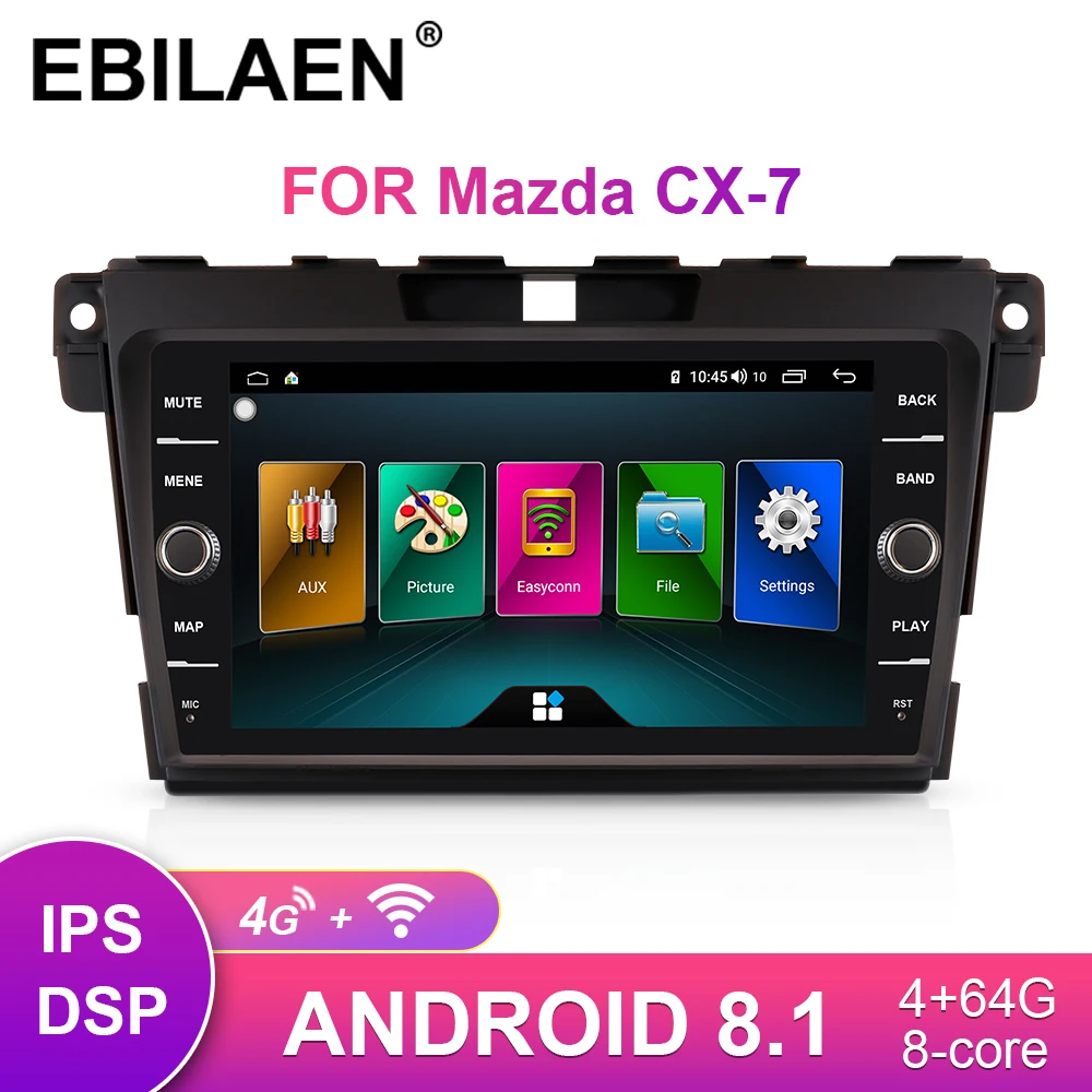 Автомобильный мультимедийный плеер для Mazda CX7 CX-7 CX 7, Авторадио 2Din, Android 8,1, gps навигация, Автомобильная магнитола, магнитола, стерео