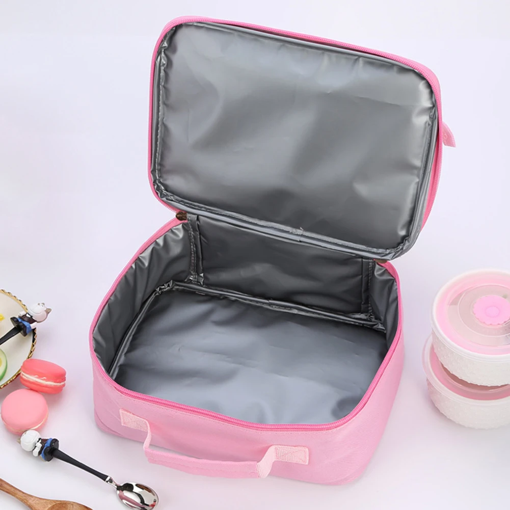 free shipping Heart Star Sequins Insulated Lunch Picnic Bag Food Handbag Storage Pouch School Lunch Container para mujer