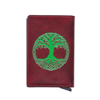 

Digital Printing tree of Life Card Holder Wallets RFID Fashion Men Women Money Bag Male Short Purse