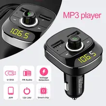 Car MP3 Player Bluetooth FM Transmitter Kit Hands-Free 3.1A Dual USB Car Charger Smart MP3 Player Dual USB Charging