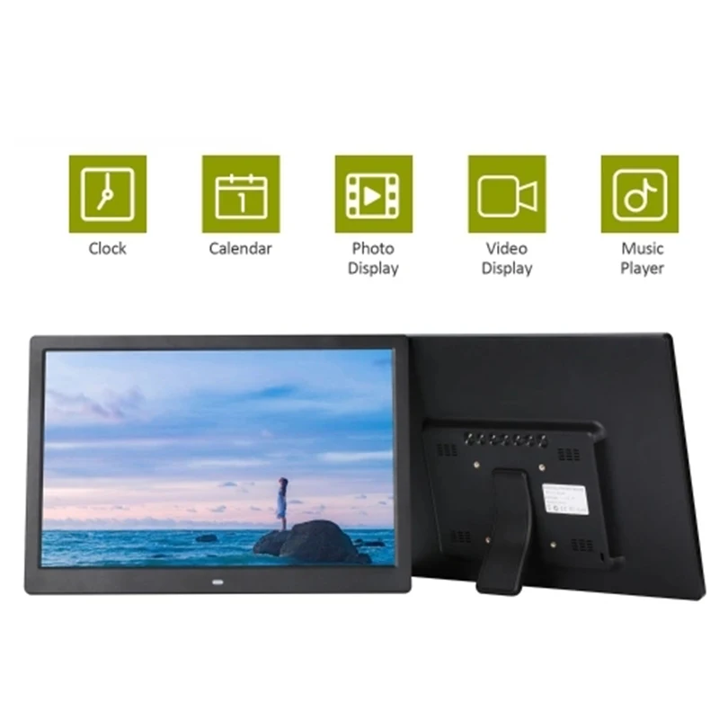 SJD-1403 14Inch LEDs Digital Photo Frame 1280 x 800 H-D Screen Album Display Image MP4 Video MP3 Audio Clock Calendar Functions SJD-1403 14Inch LEDs Digital Photo Frame 1280 x 800 H-D Screen Album Display Image MP4 Video MP3 Audio Clock Calendar Functions
