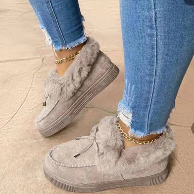 MCCKLE-mocasines cálidos de felpa para mujer, mocasines antideslizantes informales, cómodos, planos, a la moda, nuevos