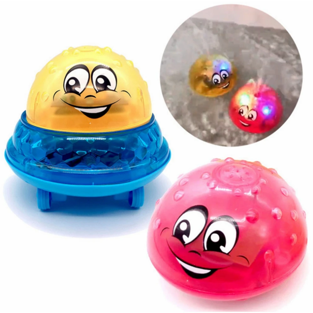 Baby kid Shower Toy LED Flashing Musical Ball Water Squirting Sprinkler Sur 