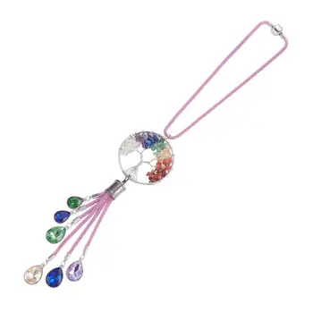 

Decoration Car Ornament Crystal Shiny Hanging Ornaments Auto Interior Accessories Colourful Tree Rear View Mirror Pendant