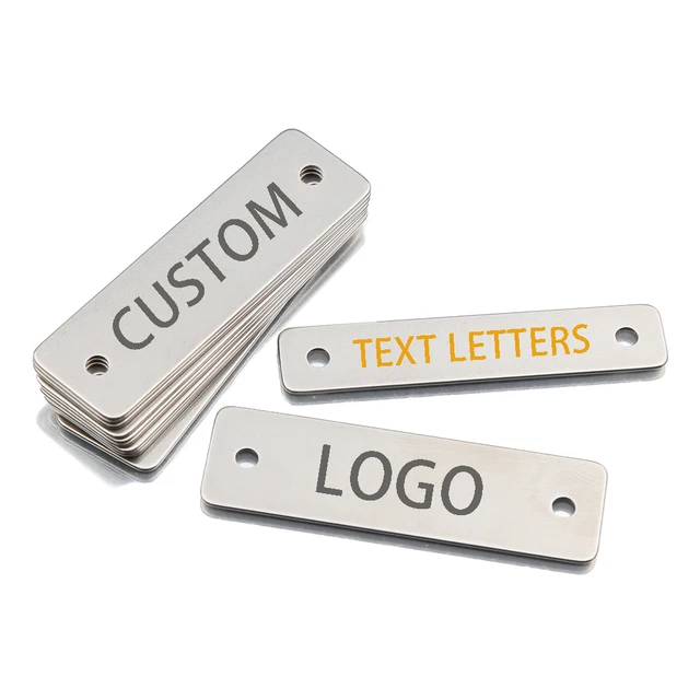 Placas Metal Personalizar 32 Láminas Metal Para Grabar - Etiquetas Acero Inoxidable 15mm - Ideal Llaveros Y Joyería Placas Metal Joyería