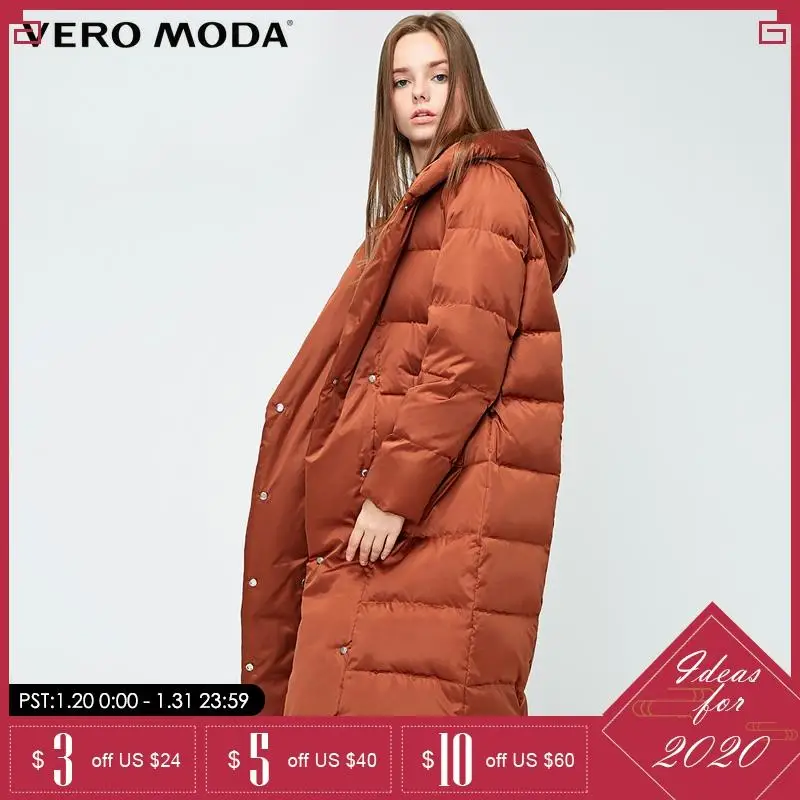 

Vero Moda Winter Glossy Press-stud Hood Long Duck Down Jacket|318412508