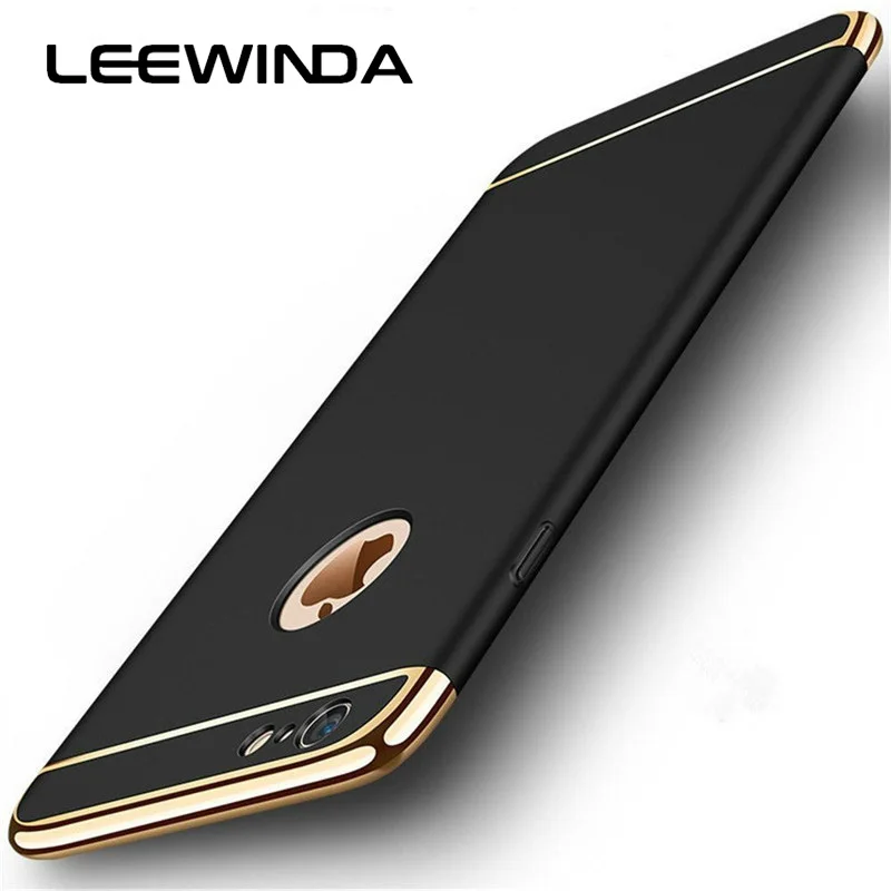 Роскошный чехол 3 в 1 для iPhone 8 7 6 6s Plus 5 5s SE X задняя крышка Покрытие Съемный Fundas