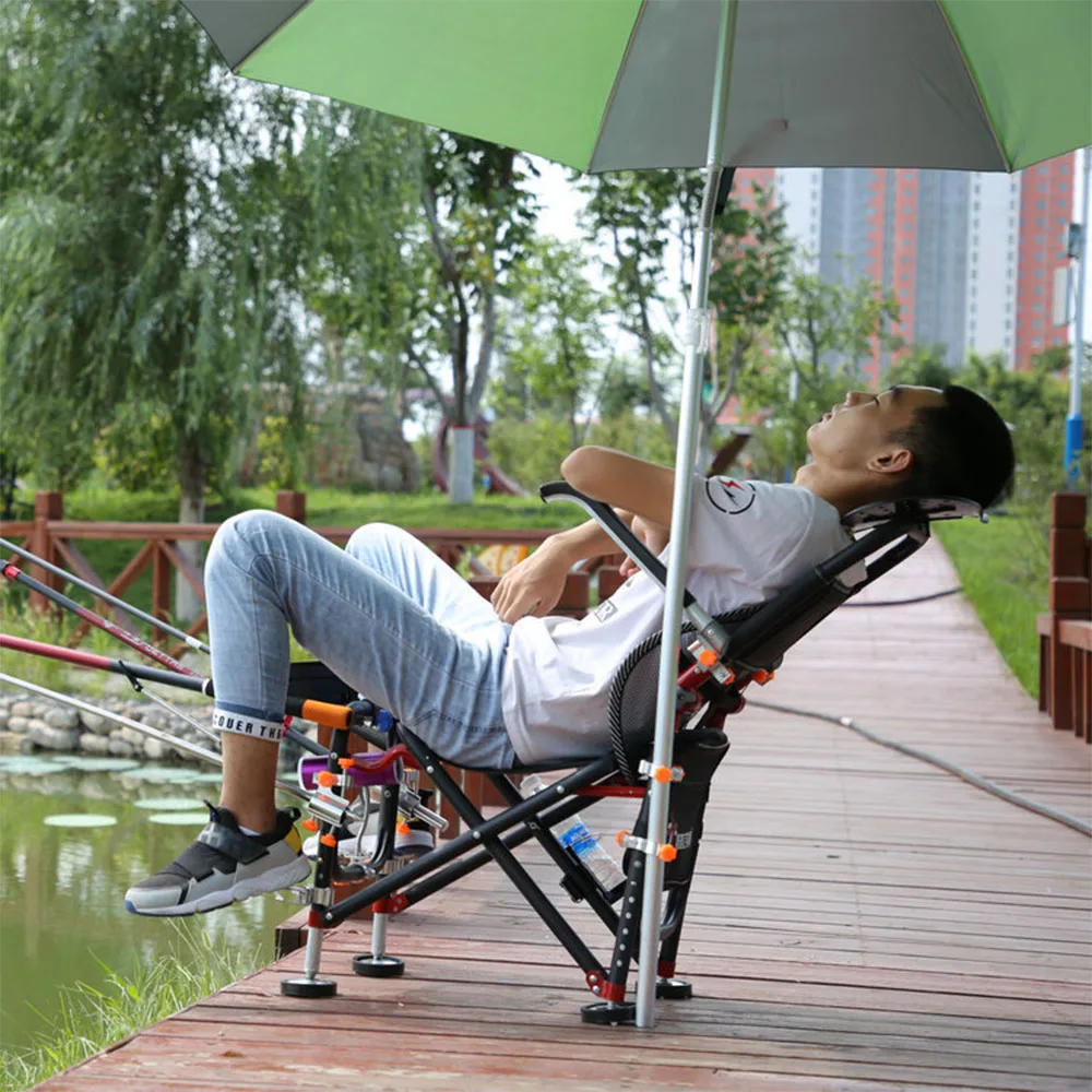 NEW Fishing Chair Beach Chair Strong Load-Bearing Chair Outdoor Folding Fishing  Chair Set Recliner Multi-Function Fishing Chair