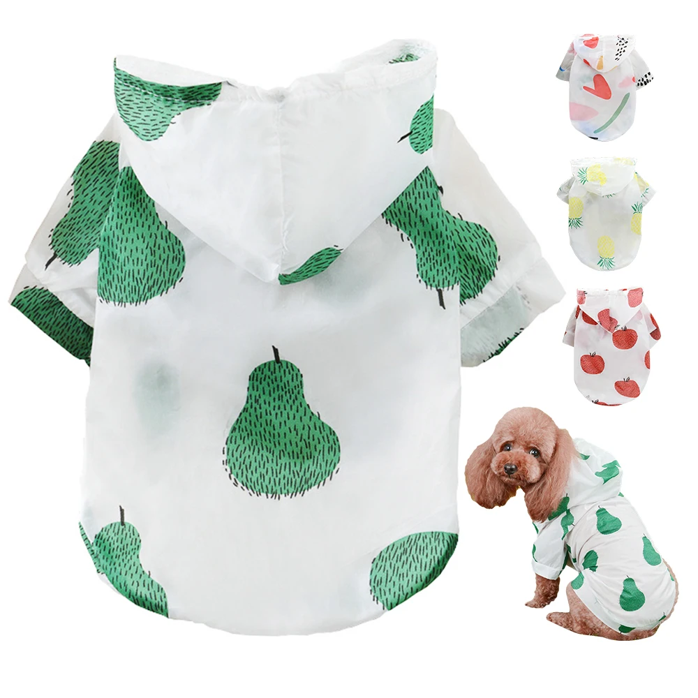 Dog Raincoat Sun proof Clothing Summer Sun Protection Hoodie Small Dog