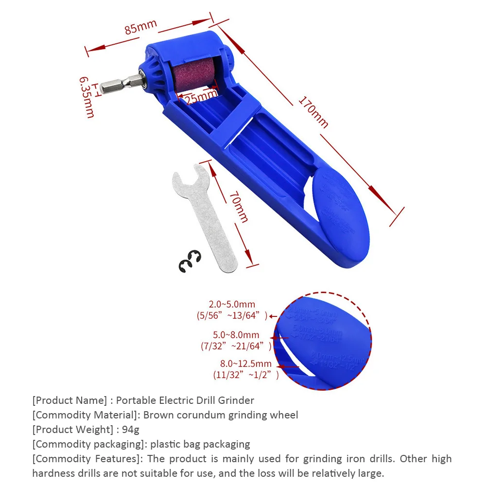2-12,5 мм портативная точилка для сверл корунд шлифовальный круг для шлифовальных станков Инструменты для сверла точилка электроинструмент