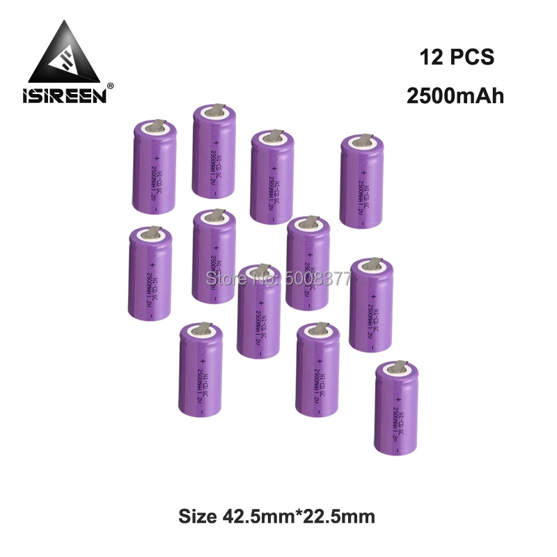 SC Ni-CD 2500mAh 1,2 V Аккумуляторные батареи DIY электрические аккумуляторные батареи Subc Ni аккумулятор CD электронные игрушки светодиодный свет