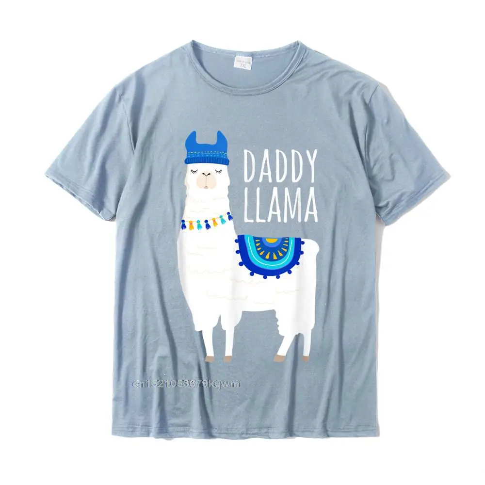 Casual Personalized T-shirts New Arrival Summer/Autumn Short Sleeve O Neck T Shirt 100% Cotton Man Comics Tee Shirt Daddy Llama Gift Shirt for Men Papa T-Shirt__5073 light