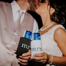 2шт Персонализированные Mr и Mrs Can охладители для свадебного подарка помолвки юбилей пары неопреновый термомешок для банок