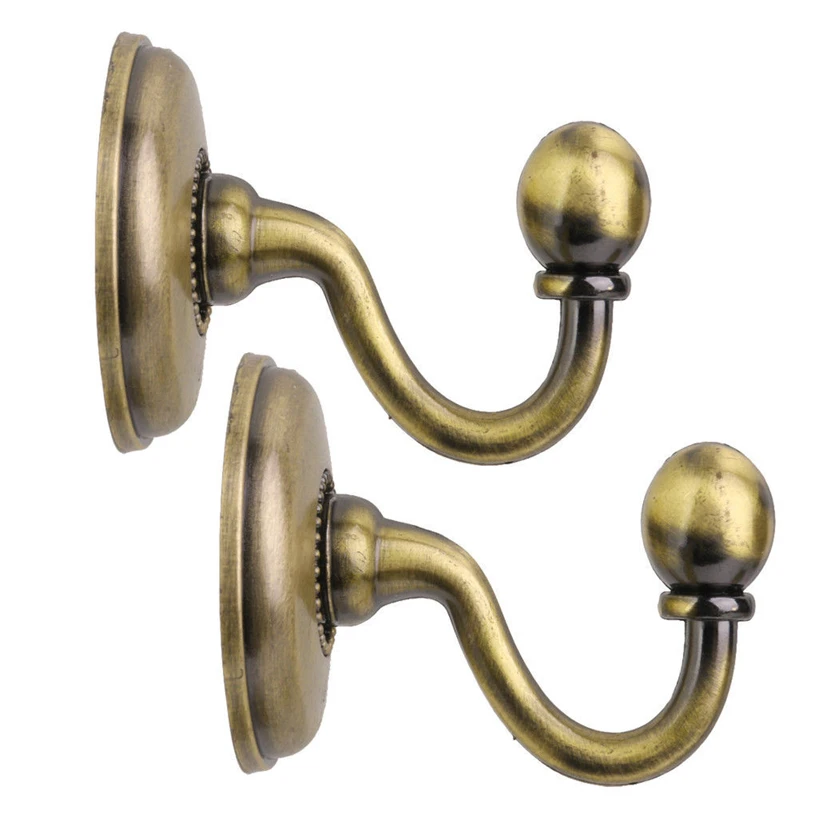 2 metal wall fixing hook wall practical simple European-style metal texture hook back hook bedroom living room coat rack
