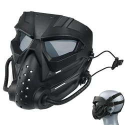 Airsoft Mask Tactical Mask Anti-Fog PC Lens  Motorcycle Helmet Mask Motocross Goggle Military Paintball Hunting Protective Gear