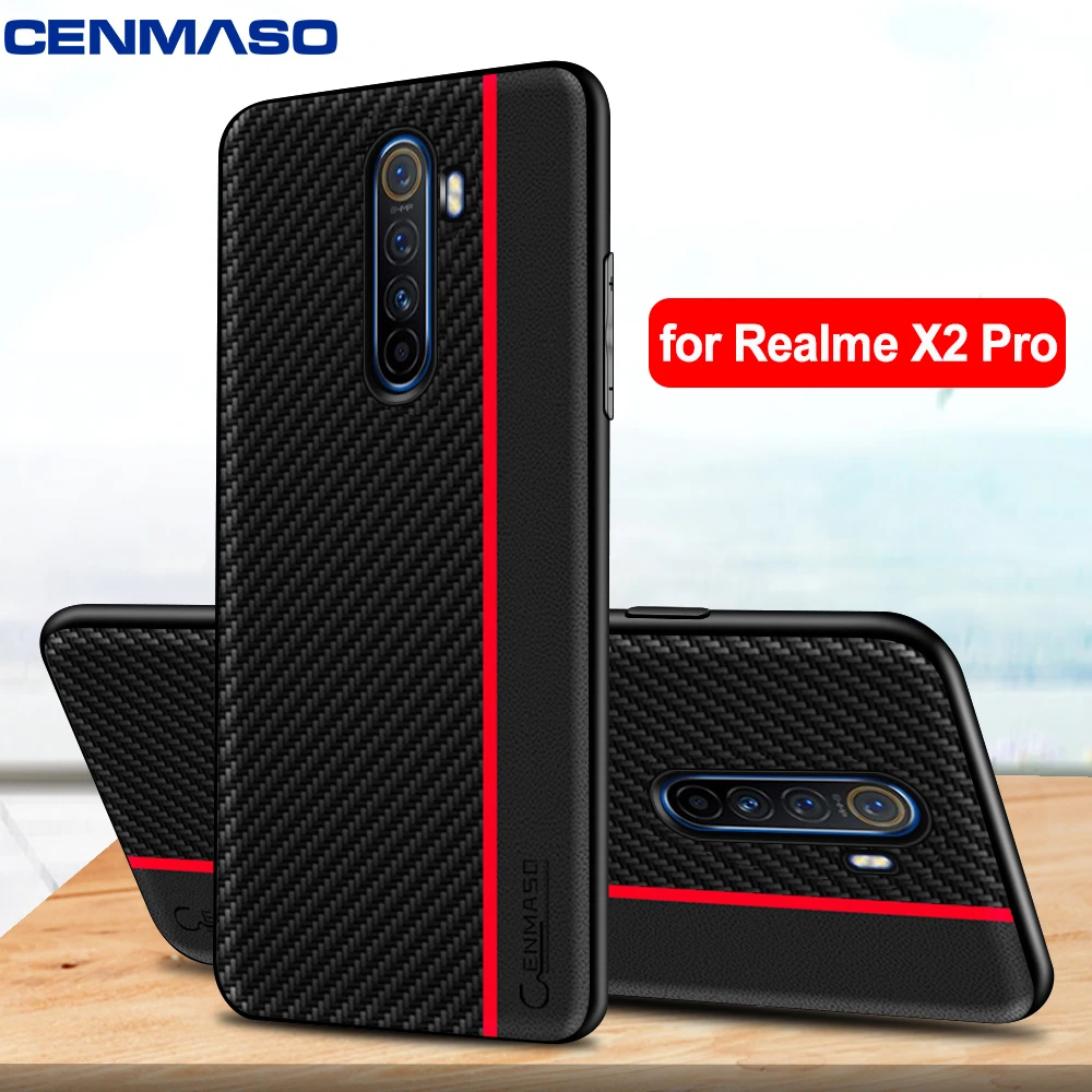 Чехол для Realme X2 Pro XT K5 чехол Оригинальное углеродное волокно кожа полная защита