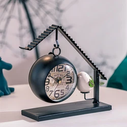 Creative Quiet Alarm Clock Decoration Desktop Simple Clock Nordic Personality Desktop Bedside Clock