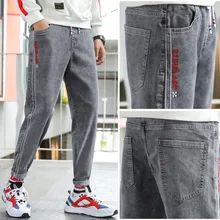 Джинсы для мужчин, зауженные брюки, классические джинсы, мужские джинсы, дизайнерские брюки, повседневные обтягивающие прямые эластичные брюки