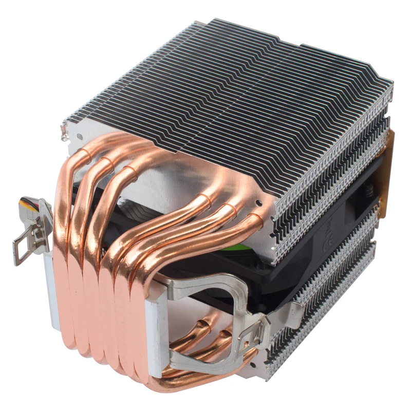 X79 X99 кулер для ЦП 4pin вентилятор 115X 1366 2011 6 Тепловая Труба Двойная башня охлаждения
