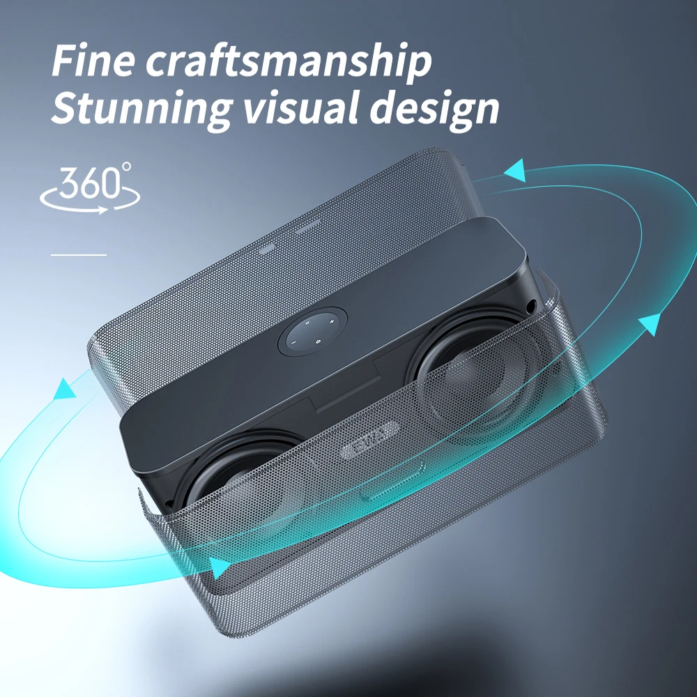 US $18.52 - 37.87 EWA W300 TWS Bluetooth Speakers Double Drivers 4000mAh Battery Loud Stereo Sound Wireless Portable Speaker For Outdoor Party
