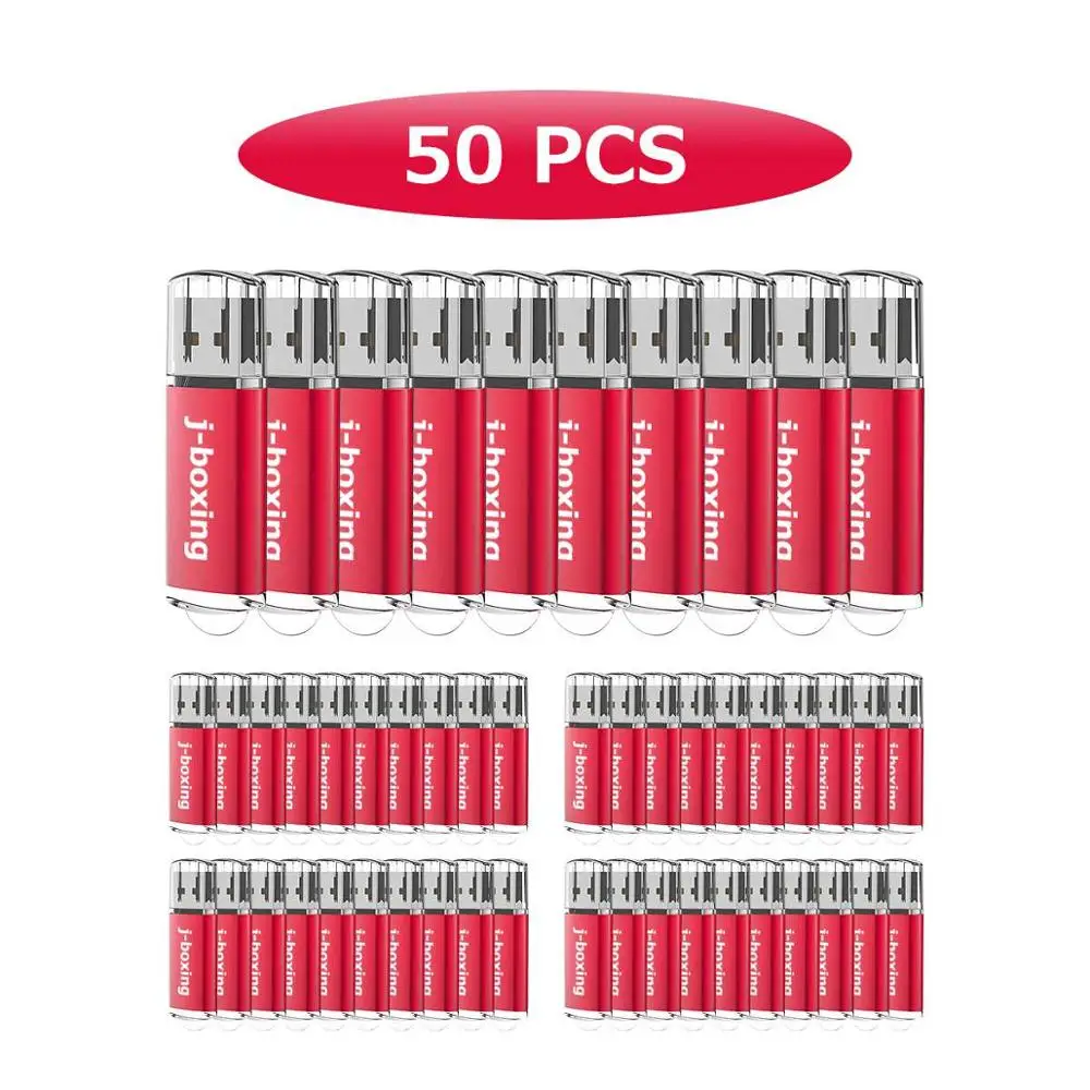 J-boxing оптом 50 шт. 1 ГБ флеш-диск USB 2,0 прямоугольная флеш-Ручка Флешка карта памяти для компьютера ноутбука планшета многоцветная - Цвет: Красный