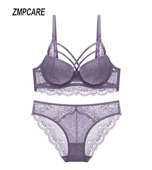 

Sexy Bra Sets Lingerie Women's underwear Set Lace Sexy Push-up Bra And Panty Sets Bow Brassiere Young Bra Women Lingerie Sets