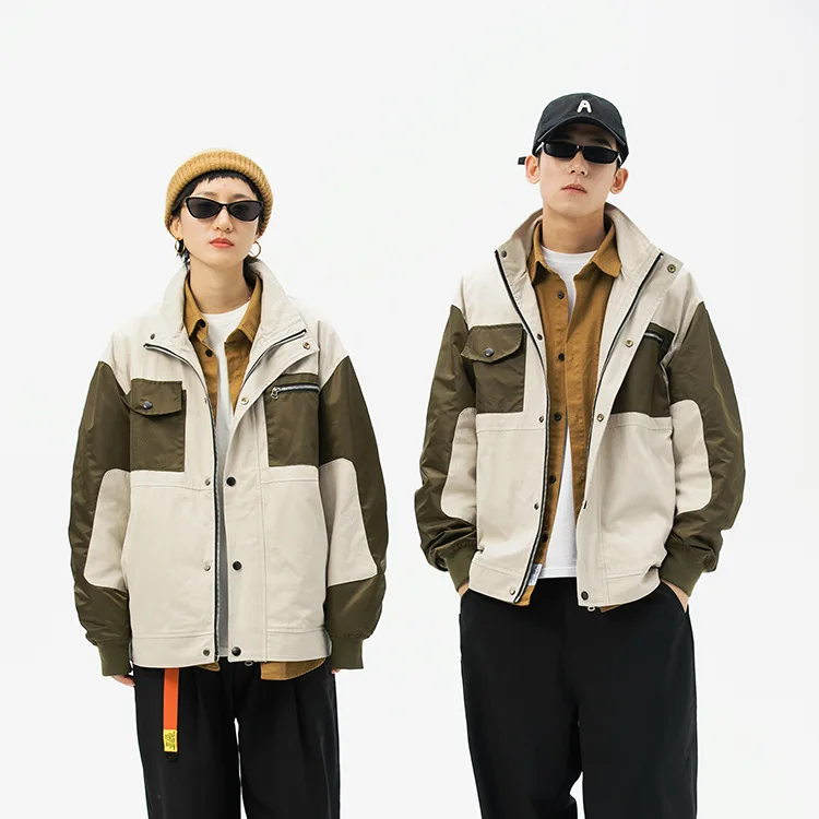 

City Where the Product Origional Spring New Style Joint Large Pocket Zipper Decorations Casual Jacket