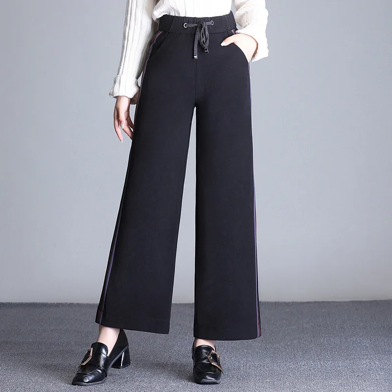 

Elastic Waist WOMEN'S Pants 2019 New Style Autumn Loose-Fit Loose Pants Versatile Straight-leg Pants Long Large Size Casual Pant