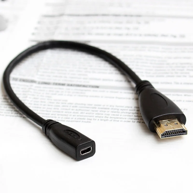 Удобный микро HDMI Женский к HDMI Мужской адаптер кабель конвертер для планшет мобильный телефон