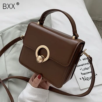 

[BXX] Simple Small PU Leather Crossbody Bags For Women 2020 Summer Solid Color Travel Shoulder Handbags Fashion Travel Bag HN427