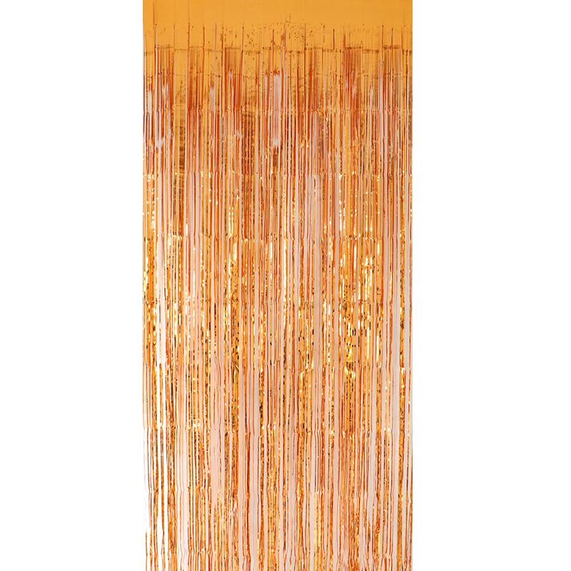 1 шт. 1x3 м розово-Золотая фольга с кисточками ленты для штор Алюминиевая Пленка воздушный шар свадебные принадлежности юбилей день рождения украшения