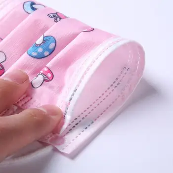 

Childern Kids Disposable Mouth Face Mask Cartoon Dustproof Flu Anti-fog Mask Dust Fabric Non-Woven Protective U7P1