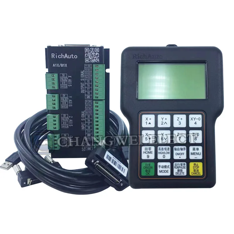 RichAuto DSP A11 ЧПУ A11S A11E движения Управление 3 Axis Дистанционное для станка с лазерной