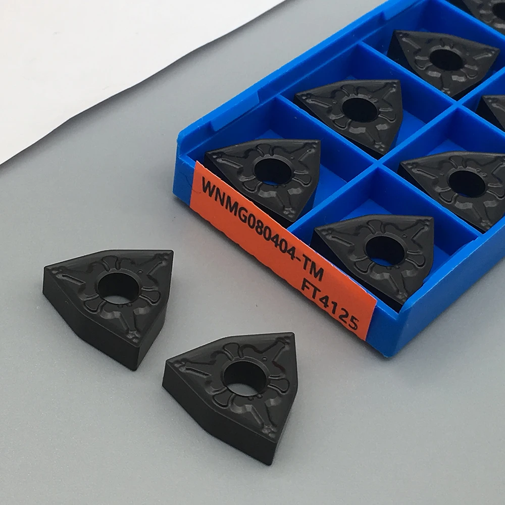 

10 шт. WNMG080404 TM FT4125 токарный инструмент для стальных деталей, карбидные вставки, внешняя фотопластина, токарный резец