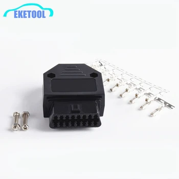 

10pcs/Lot OBDII Female Plug J1962F OBD2 16 Pin Female Connector With Screws+Shell+Terminal OBD2 Diagnostic Plug FREE SHIPPING
